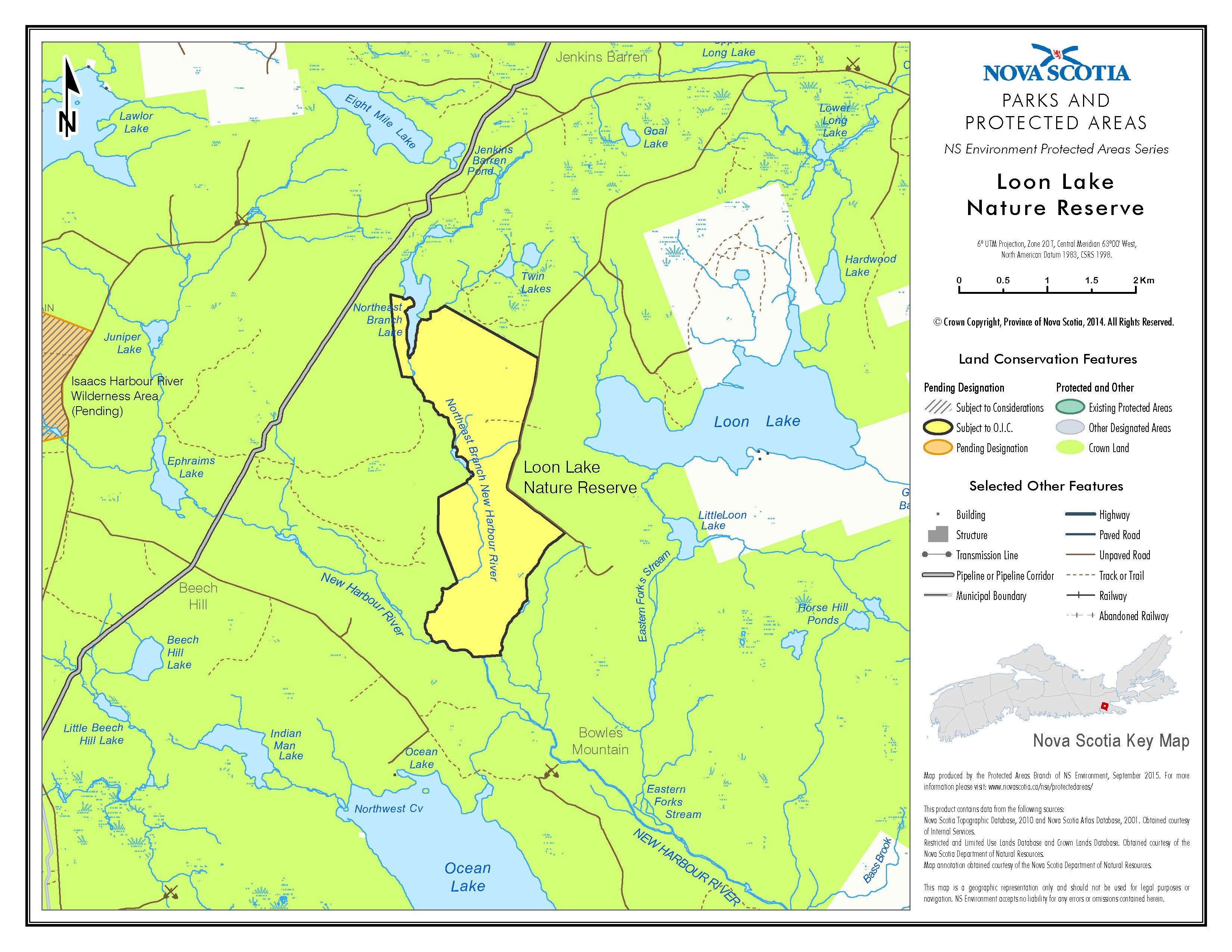 Approximate boundaries of Loon Lake Nature Reserve